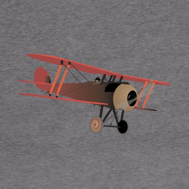 Red World War I Biplane by NorseTech